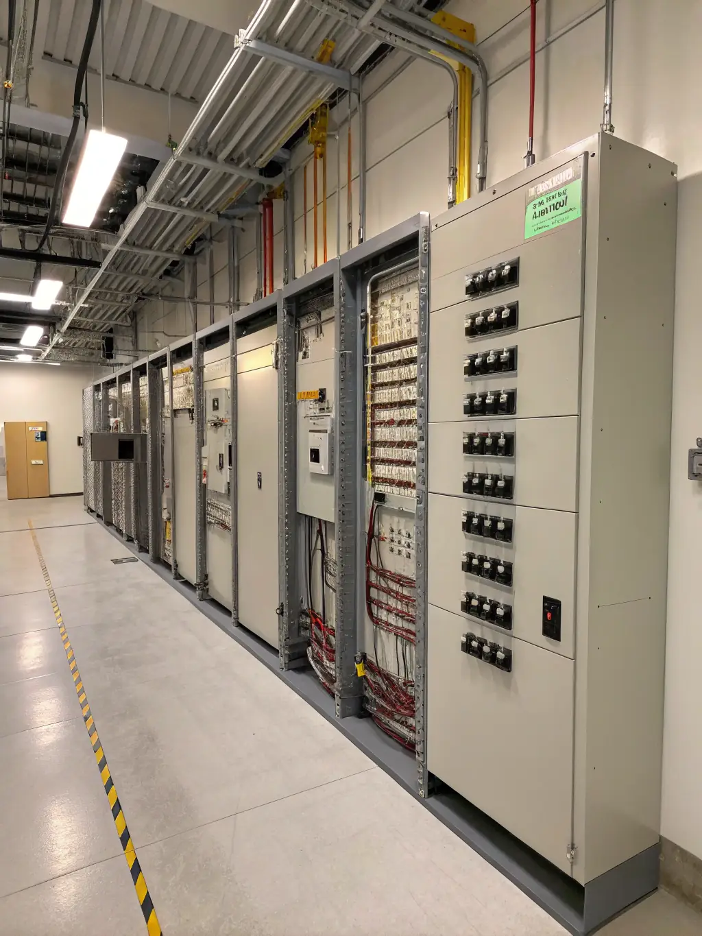 A detailed image of a custom-designed distribution board with clearly labeled circuits and components, highlighting the customization options.